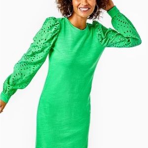 Lilly Pulitzer- Jasona Eyelet Dress - Cabana Green